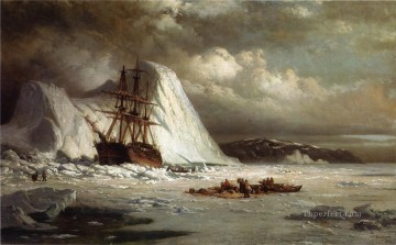 Icebound Ship boat seascape William Bradford Oil Paintings